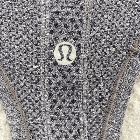 Lululemon Run Swiftly Tech Racerback Heathered Black Top Womens 6 Active Stretch - Picture 5 of 9